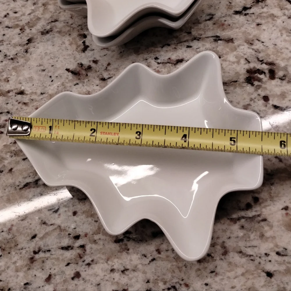 Crate & Barrel Porcelain Dishes Tree Set of 4